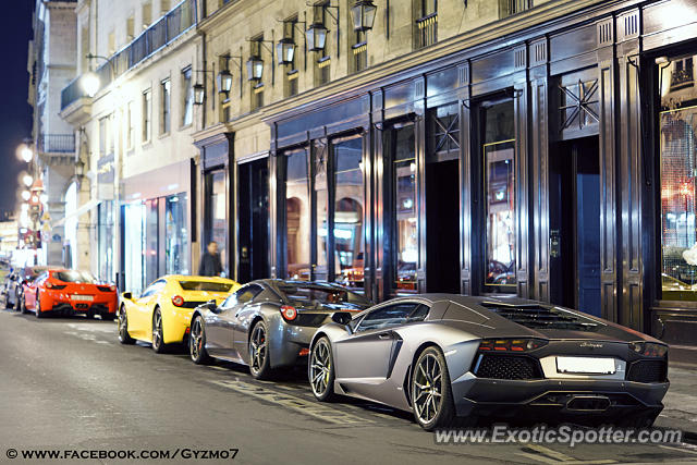 Lamborghini Aventador spotted in Paris, France