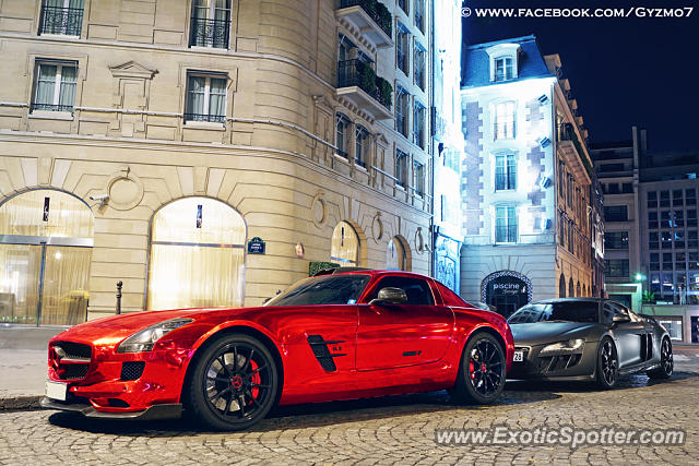 Mercedes SLS AMG spotted in Paris, France