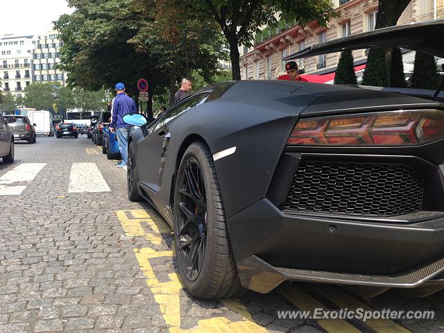 Lamborghini Aventador spotted in Paris, France