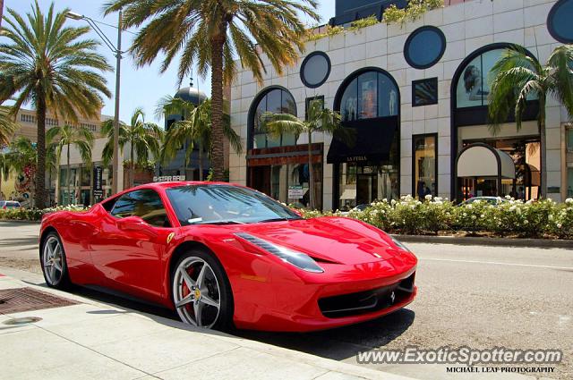 Ferrari 458 Italia spotted in Beverly Hills, California