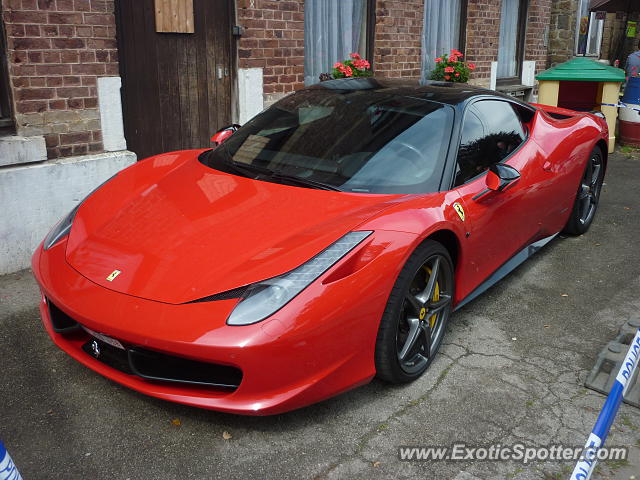 Ferrari 458 Italia spotted in Francorchamps, Belgium