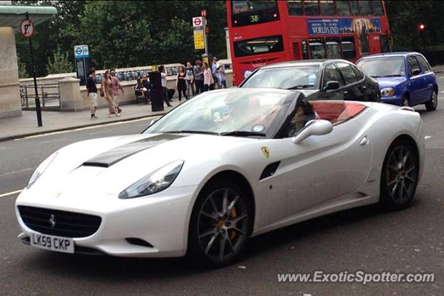 Ferrari California spotted in London, United Kingdom