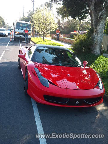 Ferrari 458 Italia spotted in Melbourne, Australia