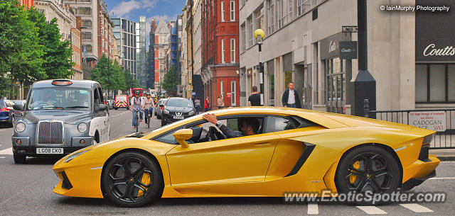 Lamborghini Aventador spotted in London, United Kingdom