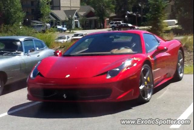 Ferrari 458 Italia spotted in Breckenrigde, Colorado