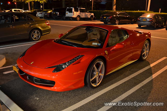 Ferrari 458 Italia spotted in Manhasset, New York