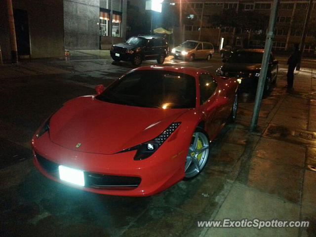 Ferrari 458 Italia spotted in Lima, Peru