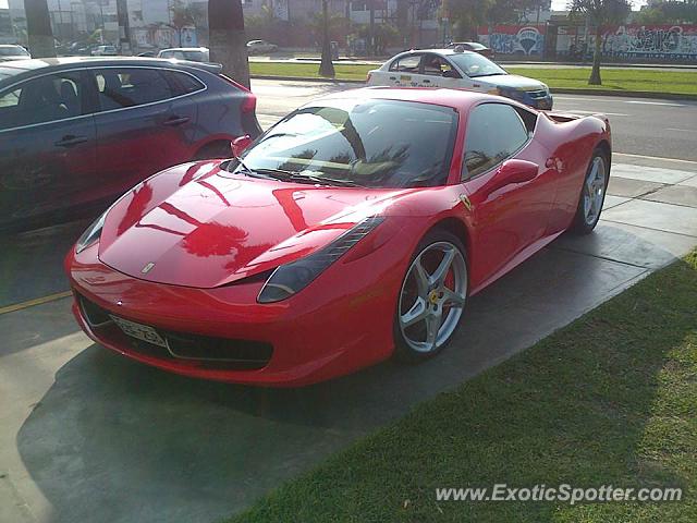 Ferrari 458 Italia spotted in Lima, Peru