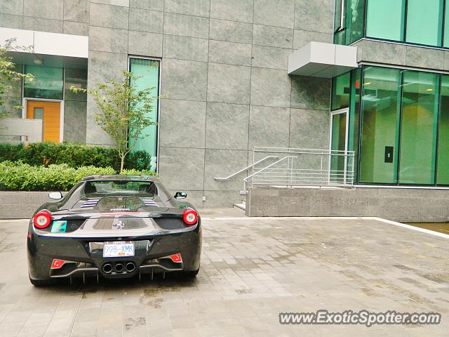 Ferrari 458 Italia spotted in Vancouver, Canada