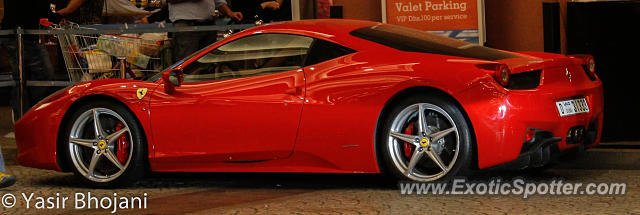 Ferrari 458 Italia spotted in Dubai, United Arab Emirates