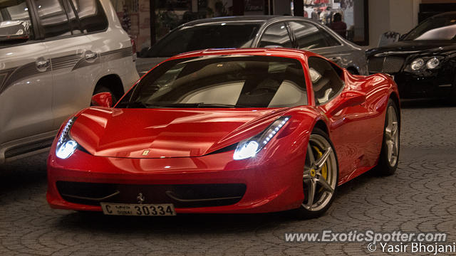 Ferrari 458 Italia spotted in Dubai, United Arab Emirates