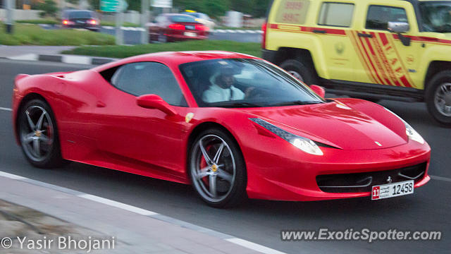 Ferrari 458 Italia spotted in Dubai, United Arab Emirates