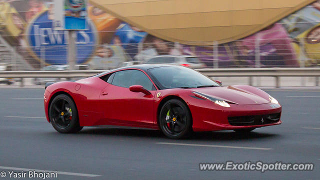 Ferrari 458 Italia spotted in Dubai, United Arab Emirates