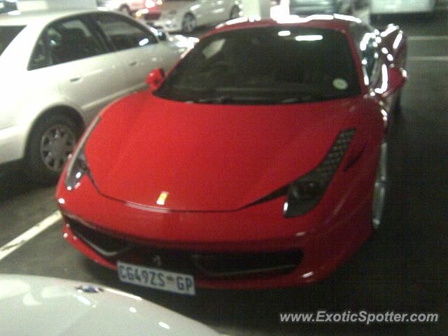 Ferrari 458 Italia spotted in Sandton, South Africa