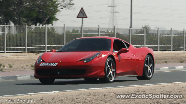 Ferrari 458 Italia spotted in Dubai, United Arab Emirates