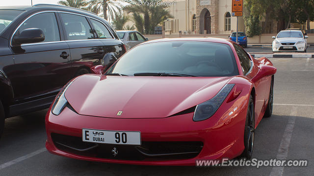 Ferrari 458 Italia spotted in Dubai, United Arab Emirates