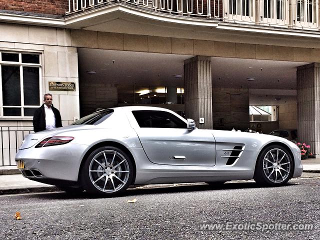 Mercedes SLS AMG spotted in London, United Kingdom