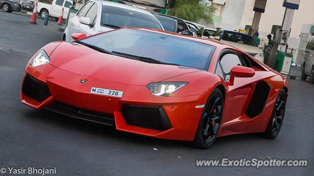 Lamborghini Aventador spotted in Dubai, United Arab Emirates