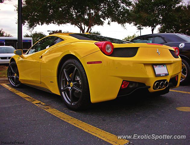 Ferrari 458 Italia spotted in Charlotte, North Carolina