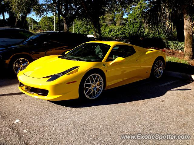 Ferrari 458 Italia spotted in Boca Raton, Florida