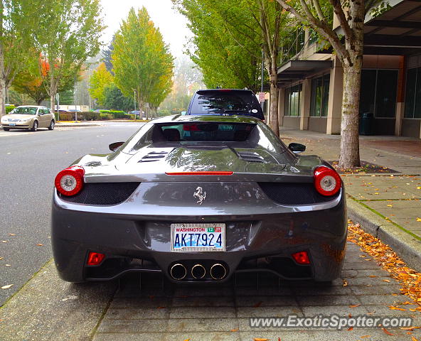 Ferrari 458 Italia spotted in Redmond, Washington