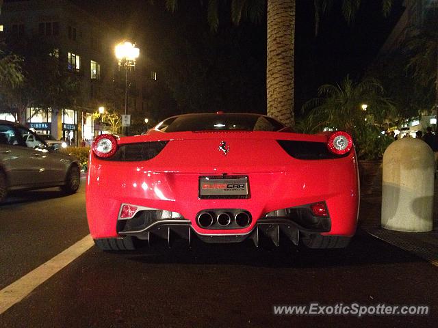 Ferrari 458 Italia spotted in San Jose, California