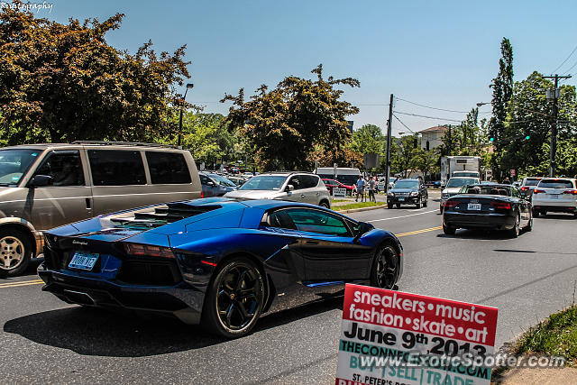 Lamborghini Aventador spotted in Greenwich, Connecticut