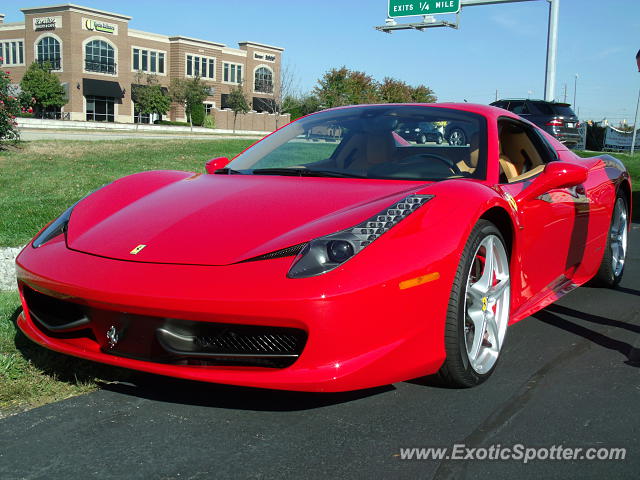 Ferrari 458 Italia spotted in Indianapolis, Indiana