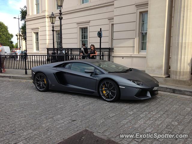 Lamborghini Aventador spotted in London, United Kingdom