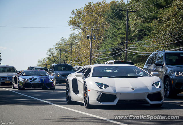 Lamborghini Aventador spotted in Manhasset, New York