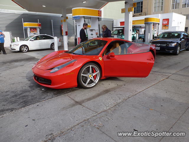 Ferrari 458 Italia spotted in San Francisco, California