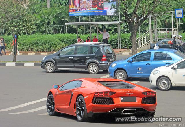 Lamborghini Aventador spotted in Jakarta, Indonesia