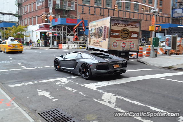 Lamborghini Aventador spotted in New York, New York