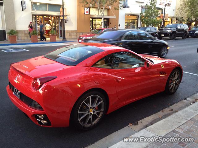 Ferrari California spotted in Victoria gardens, California