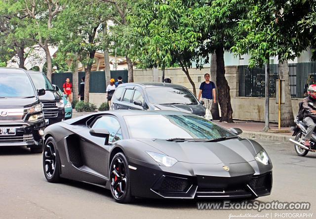 Lamborghini Aventador spotted in Jakarta, Indonesia