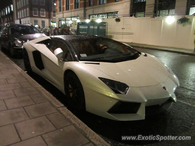 Lamborghini Aventador spotted in London, United Kingdom