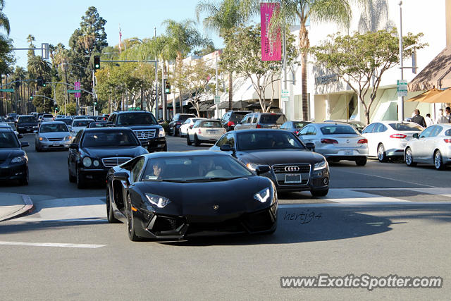 Lamborghini Aventador spotted in Beverly Hills, California