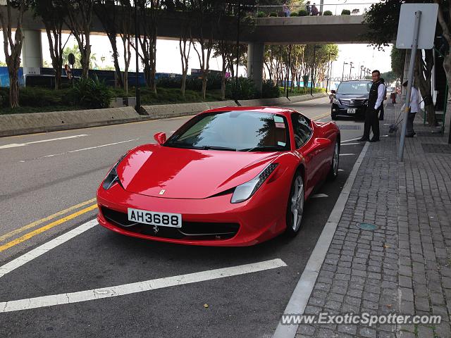 Ferrari 458 Italia spotted in Hong Kong, China