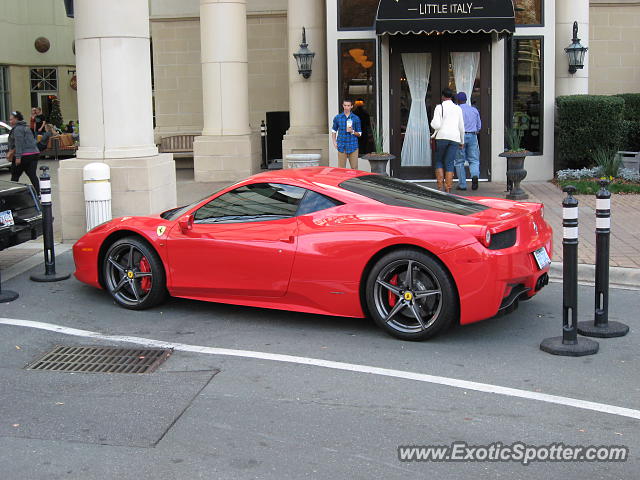 Ferrari 458 Italia spotted in Charlotte, North Carolina