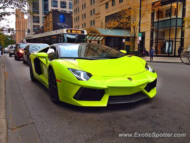 Lamborghini Aventador spotted in Chicago, Illinois