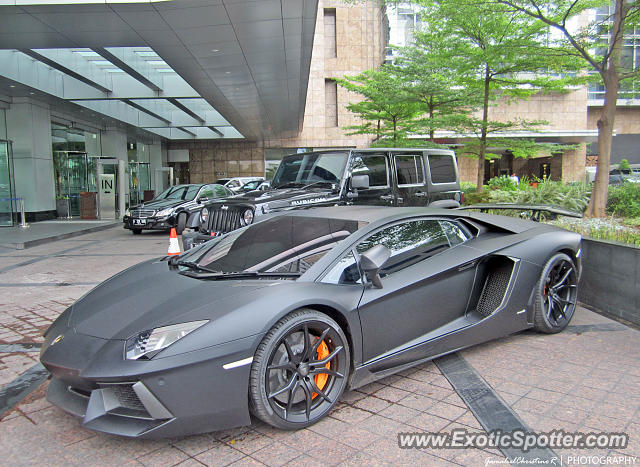 Lamborghini Aventador spotted in Jakarta, Indonesia