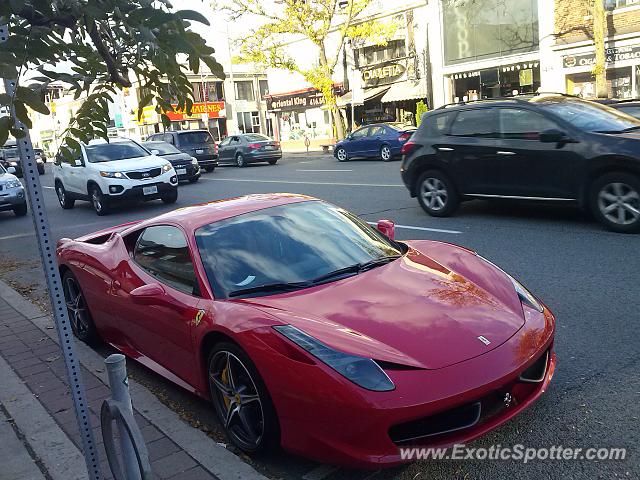 Ferrari 458 Italia spotted in Toronto, Canada