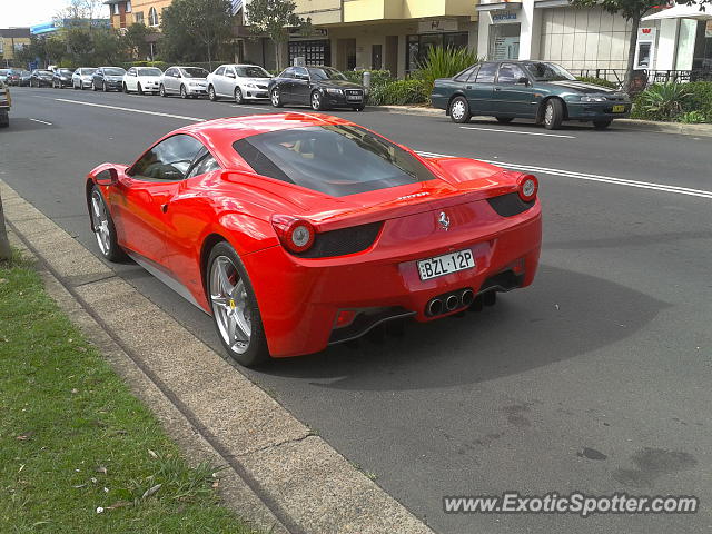 Ferrari 458 Italia spotted in Sydney, Australia