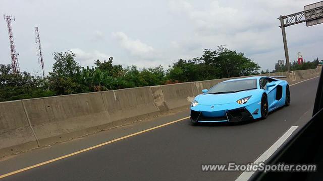 Lamborghini Aventador spotted in Jakarta, Indonesia