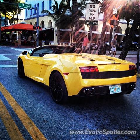 Lamborghini Gallardo spotted in Miami, Florida