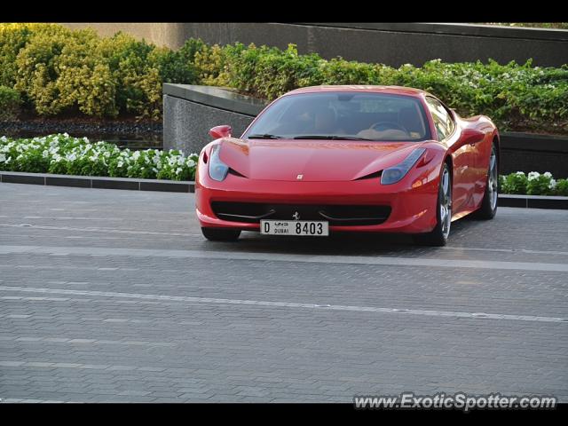 Ferrari 458 Italia spotted in Dubai, United Arab Emirates