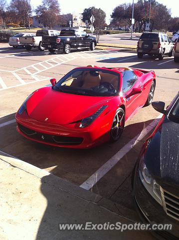 Ferrari 458 Italia spotted in Dallas, Texas