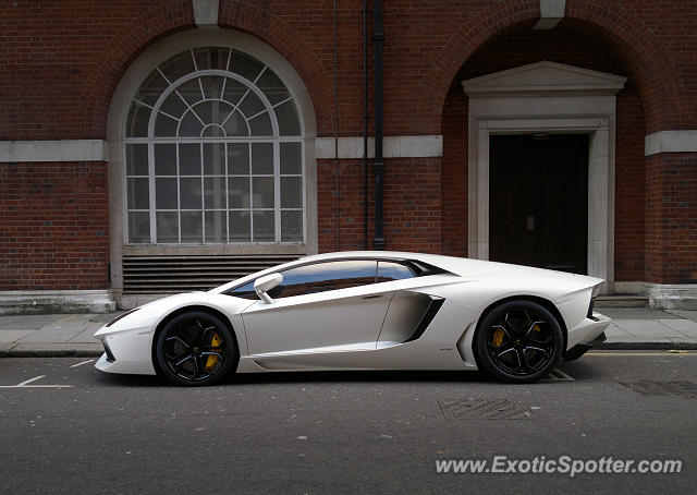 Lamborghini Aventador spotted in London, United Kingdom