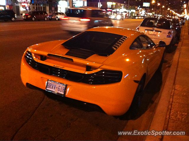 Mclaren MP4-12C spotted in Toronto, Canada