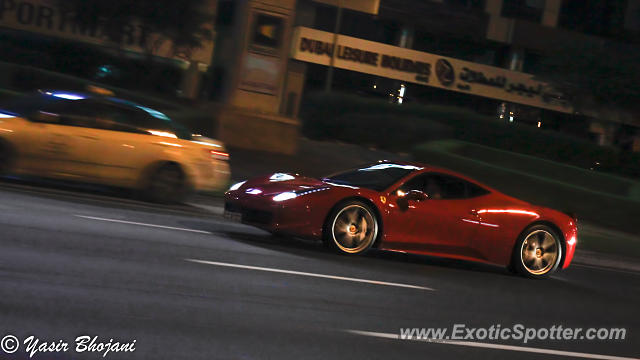 Ferrari 458 Italia spotted in Dubai, United Arab Emirates